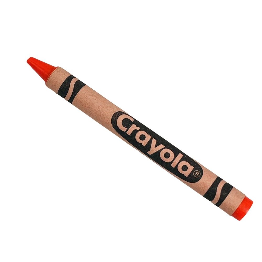 Ultra Orange Crayola Crayon Fluorescent Retired Permanent Name Change Vintage